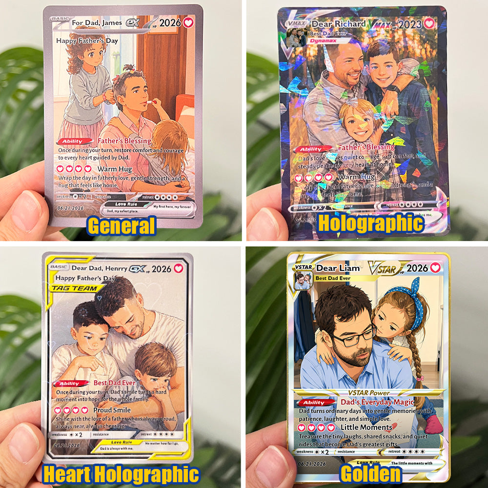 50% OFF💙Personalized Dad Anime Pokecard V/VMAX/GX/EX card For Pokedad