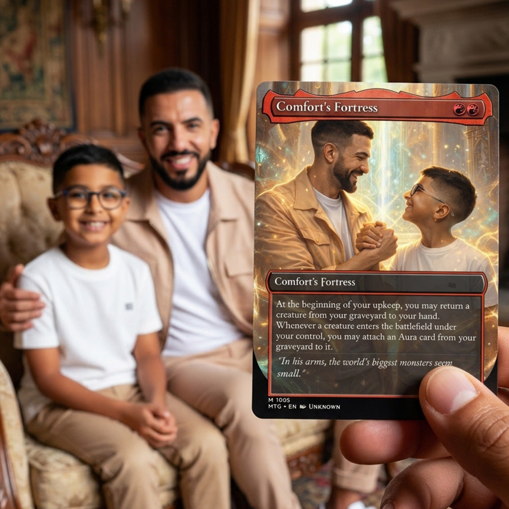 Custom Anime Dad MTG Magic TCG Card, Family Anime Card
