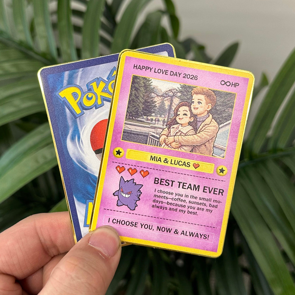 50% OFF💕Personalized Couple Pixel Anime Art Classic Card Pokecard