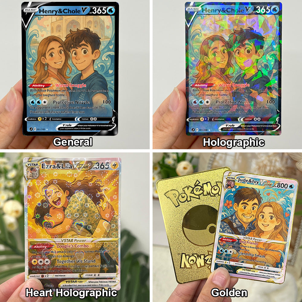 50% OFF💕Personalized Couple Pixel Anime Art Classic Card Pokecard