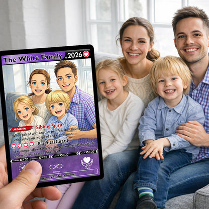 50% OFF💕Personalized Family Anime Trainer icon Card