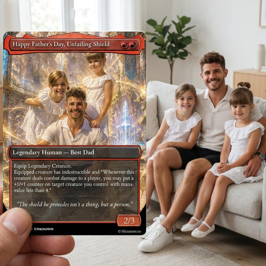 Custom Anime Dad MTG Magic TCG Card, Family Anime Card