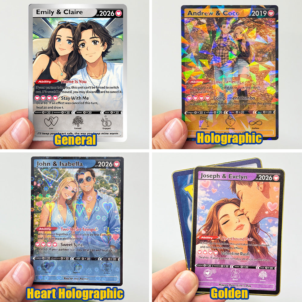 50% OFF💕Personalized Couple Anime Trainer icon Card