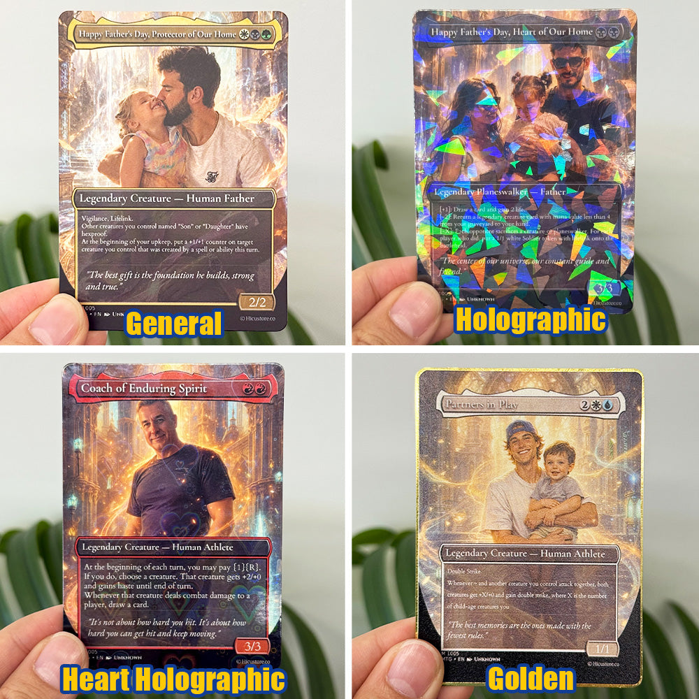 Custom Anime Dad MTG Magic TCG Card, Family Anime Card