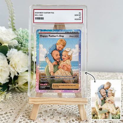 50% OFF🖤Personalized Dad Anime Supporter Trainer Card Pokecard For Pokedad