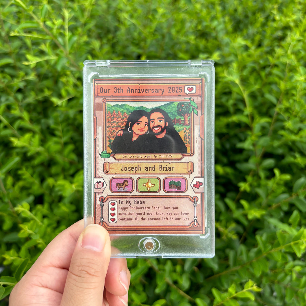 Custom Anniversary Card for Farming Game Lovers