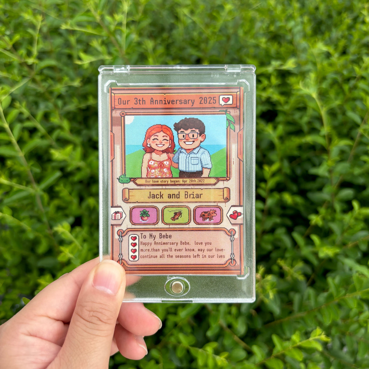 Custom Anniversary Card for Farming Game Lovers