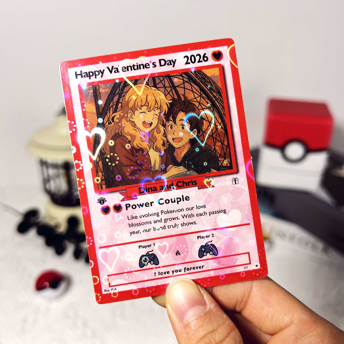 50% OFF💕Personalized Couple Anime Art Classic Card Pokecard