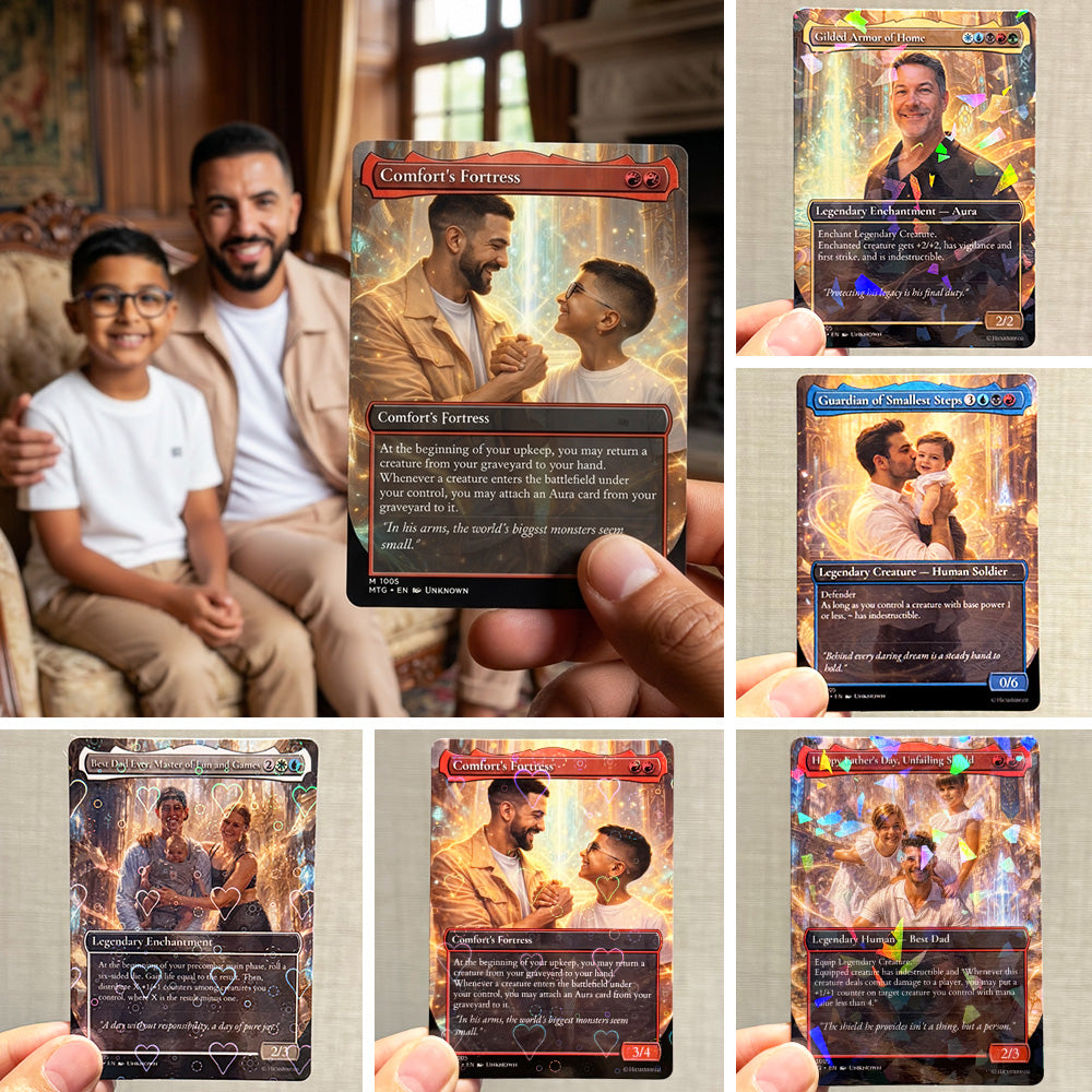 Custom Anime Dad MTG Magic TCG Card, Family Anime Card