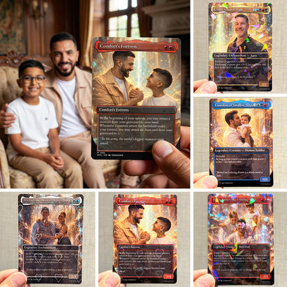 Custom Anime Dad MTG Magic TCG Card, Family Anime Card