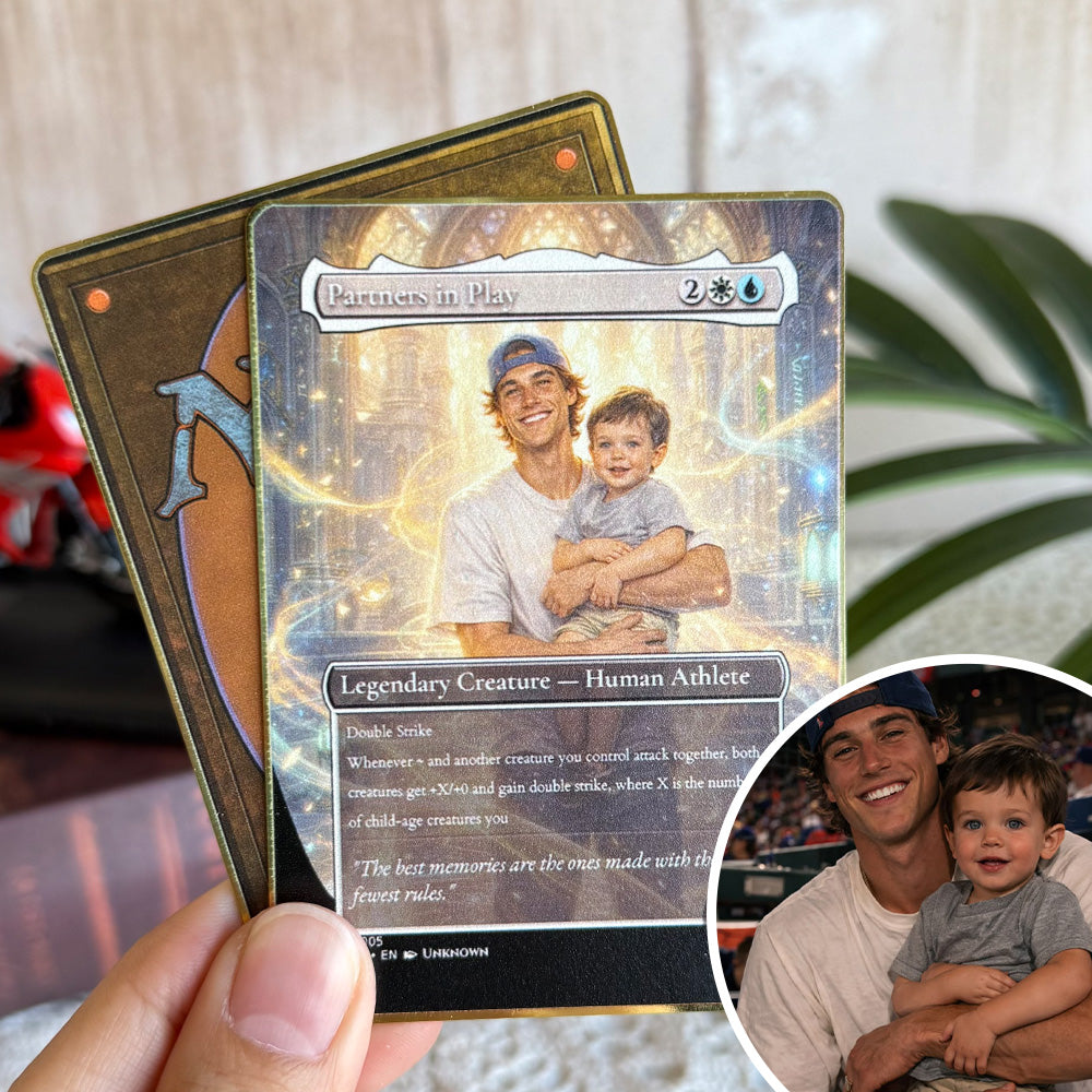 Custom Anime Dad MTG Magic TCG Card, Family Anime Card