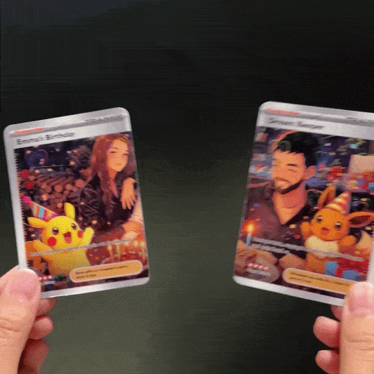 2-Card Set💕Personalized Couple Anime Supporter Trainer Connecting Art Card