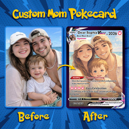 50% OFF💖Personalized Mom Anime Poke Card, Mother's Day Gift