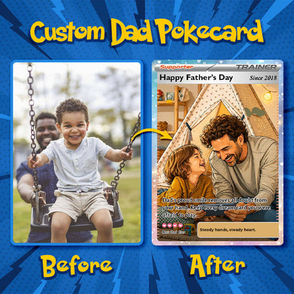 Custom Limited Edition Basic Card Pokecard For Pokedad