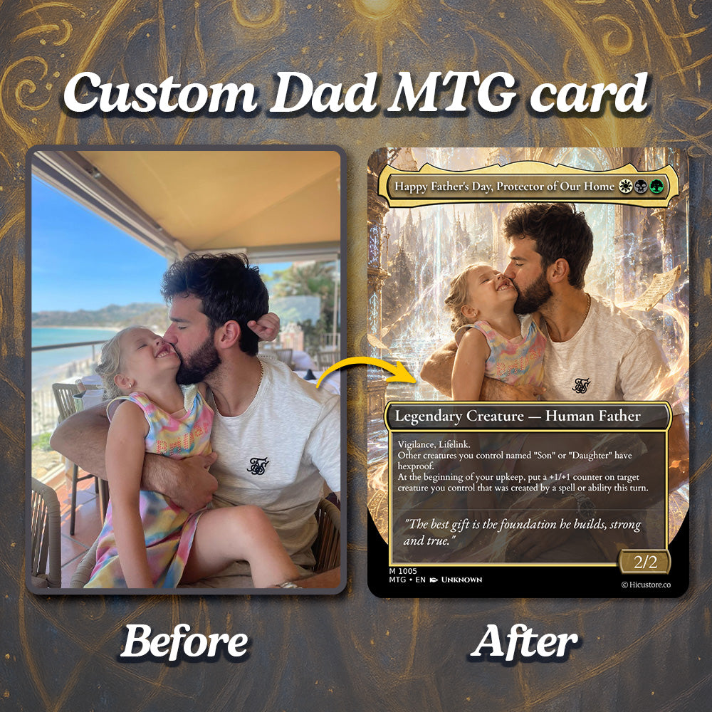 Custom Anime Dad MTG Magic TCG Card, Family Anime Card