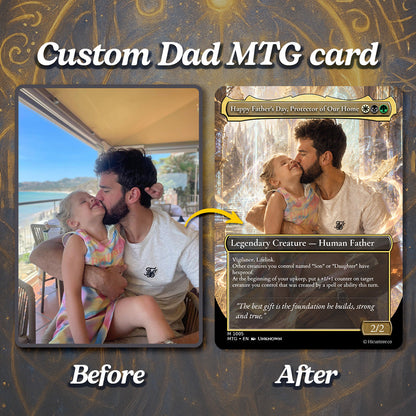 Custom Anime Dad MTG Magic TCG Card, Family Anime Card