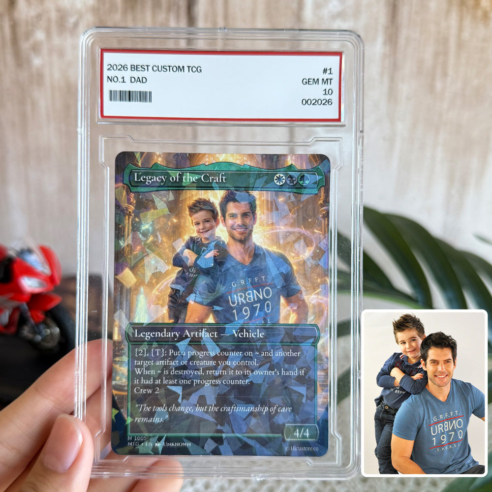 Custom Anime Dad MTG Magic TCG Card, Family Anime Card