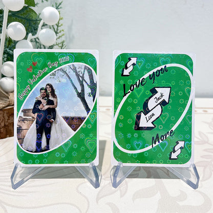50% OFF💕Personalized Couple Anime Uno Card, Love You More Reverse Card