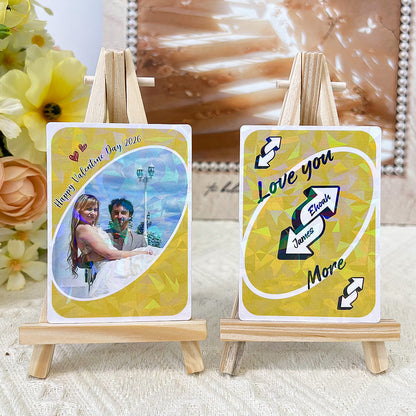 50% OFF💕Personalized Couple Anime Uno Card, Love You More Reverse Card