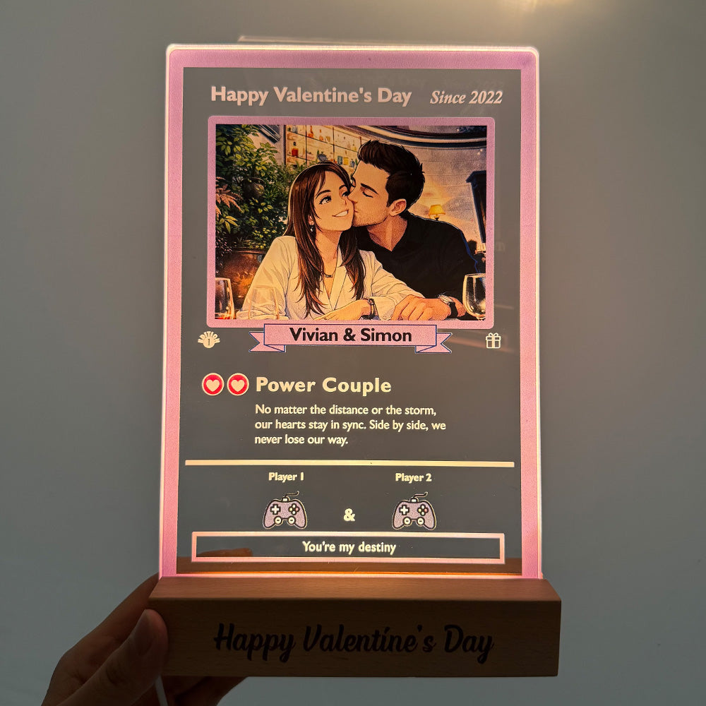 50%OFF❤️Custom Couple Anime Art Acrylic LED Light