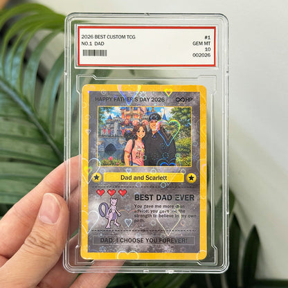 Custom Anime Photo "Best Dad Ever" Base Set Card Pokecard
