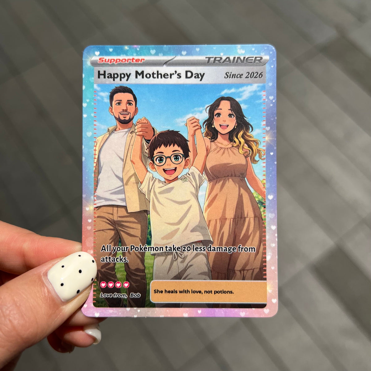 50% OFF🌷Personalized Mom Anime Supporter Trainer Card Pokecard, Mother's Day