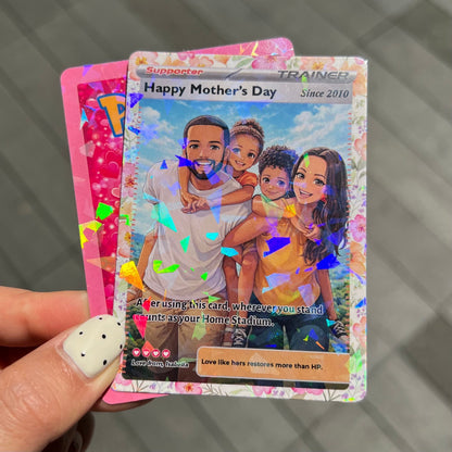 50% OFF🌷Personalized Mom Anime Supporter Trainer Card Pokecard, Mother's Day