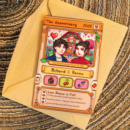 Custom Anniversary Card for Farming Game Lovers